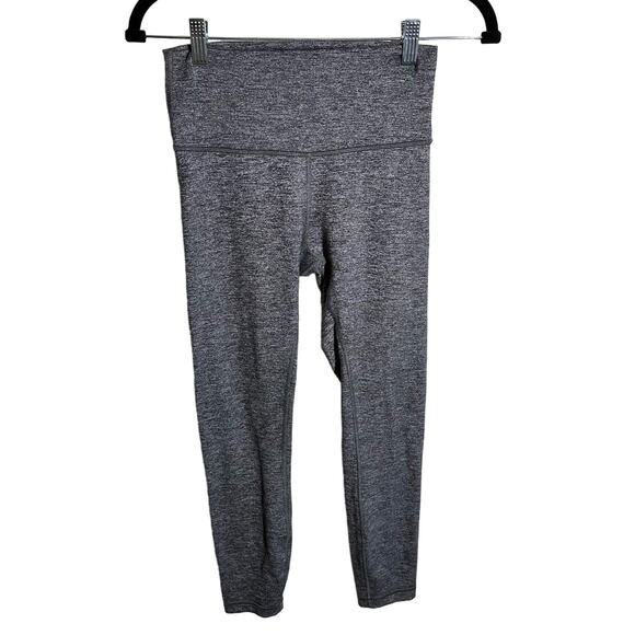 Lululemon Women's Gray Heathered Wunder Under High Rise Leggings Size 6 - Picture 2 of 9
